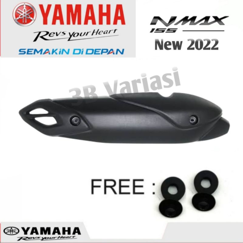 Tutup Cover Tameng Knalpor Yamaha Nmax New 155 &amp; Aerox 155 New Connected Tahun 2021-2022 Original Standar