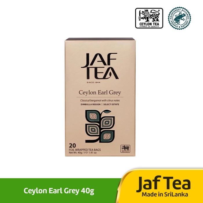 

JAF TEA CLASSIC GOLD CEYLON EARL GREY 40G / 20 TEA BAGS