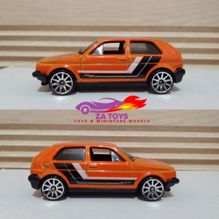 Diecast Volkswagen VW Golf Mk1 Orange Loose by Hotwheels Skala 1:64 NUSEL