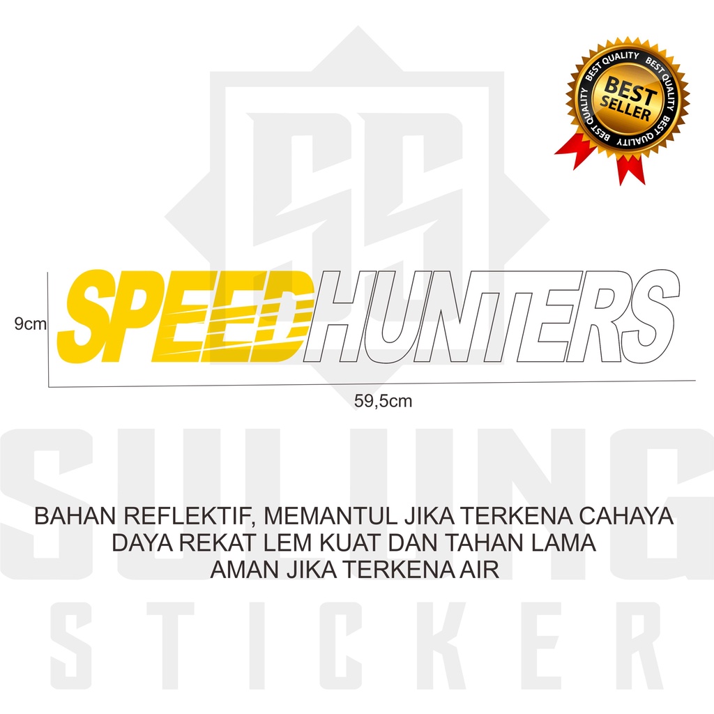 Stiker Kaca Mobil Depan Speedhunter Cutting Sticker