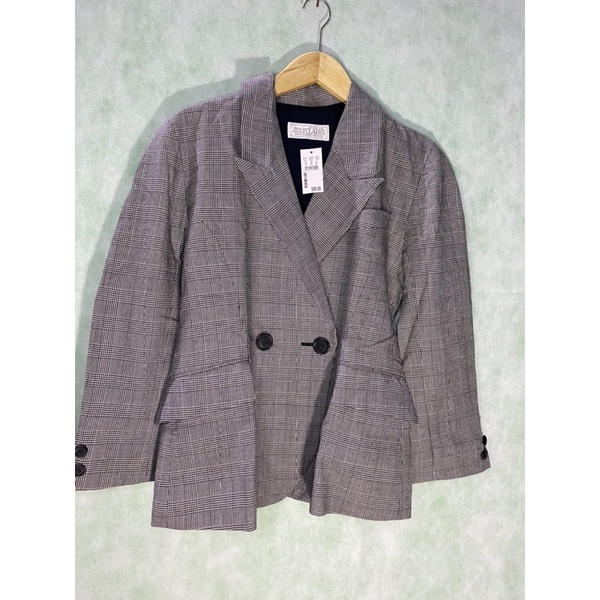Preloved/Thrift Blazer Tartan Kancing 2 /Plaid Blazer Korean Style Full Furing