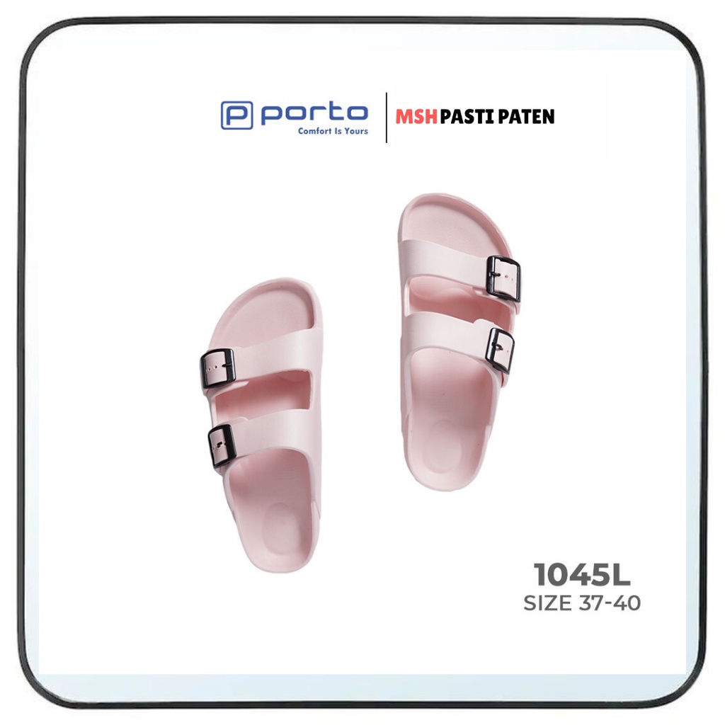 Porto 1035L Sandal Kasual Unisex Terbaru Anti Slip Tahan Air Size 37-40