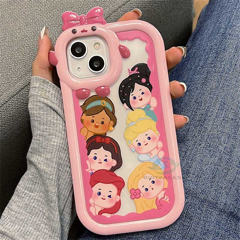 Case Motif Kartun Princess Monster Untuk IPhone 14 Pro Max 13 Pro Max 11 12 Xr XS 6 6S 7 8 Plus