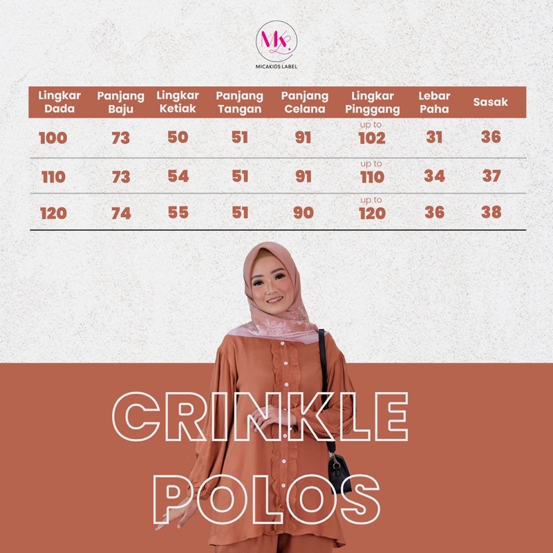 ONESET POLOS COUPLE ONESET RAYON CRINKLE