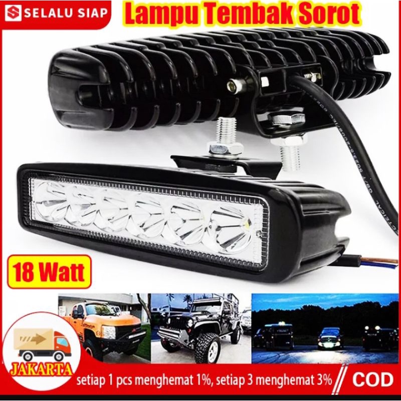 LAMPU TEMBAK SOROT 6 MATA 18 WATT