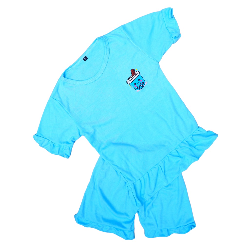 Setelan Ruffle Bayi Anak Perempuan Karakter BTS / Setelan Anak Perempuan 0-6 Tahun Murah