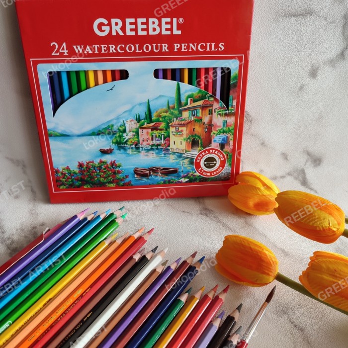 

[COD] greebel water colour 24 warna lead 3.7mm