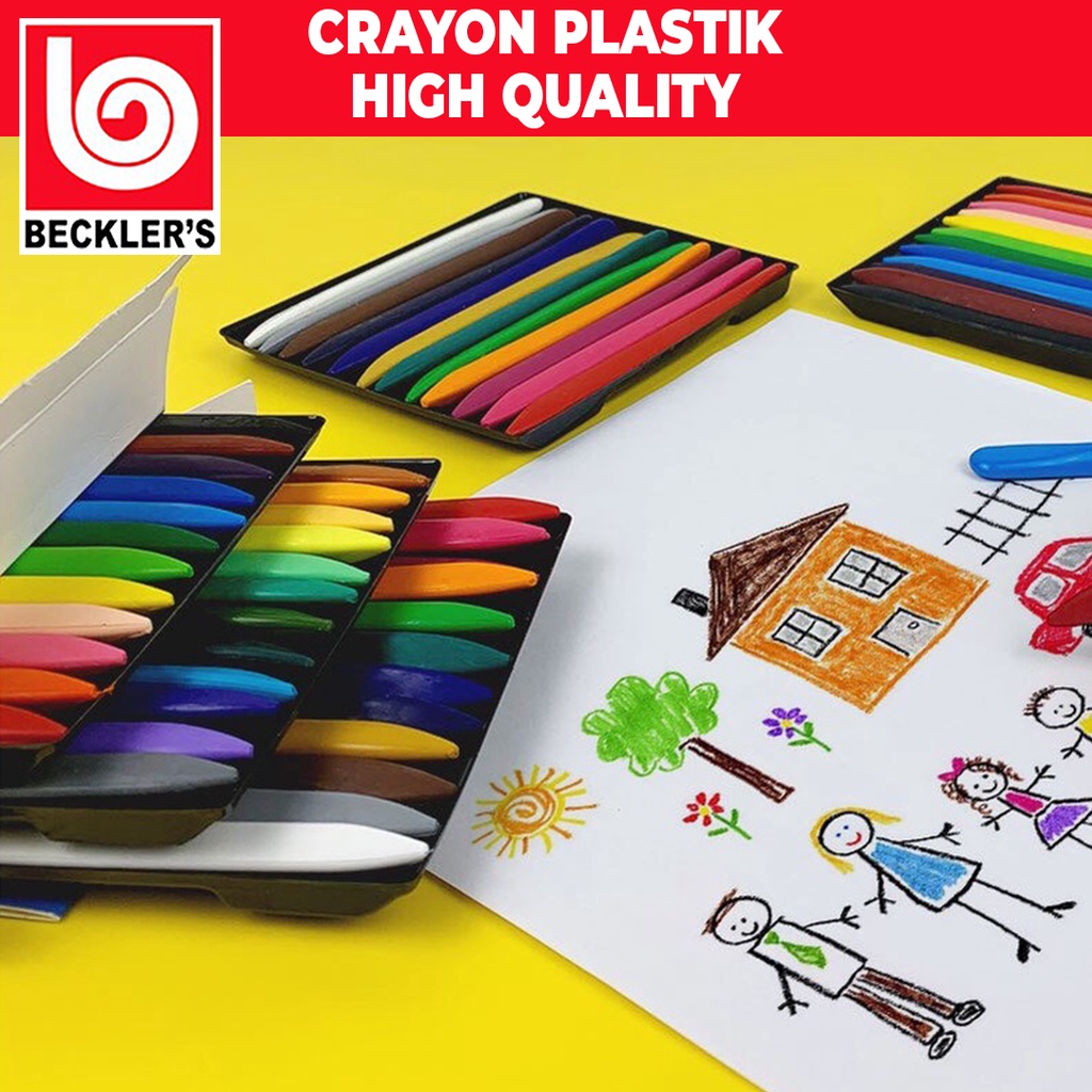 Crayon Set Anti Air 12/24/36 Pcs / Krayon Plastik Anti Kotor Tangan Warna Cerah Segitiga Ergonomis Tidak Beracun