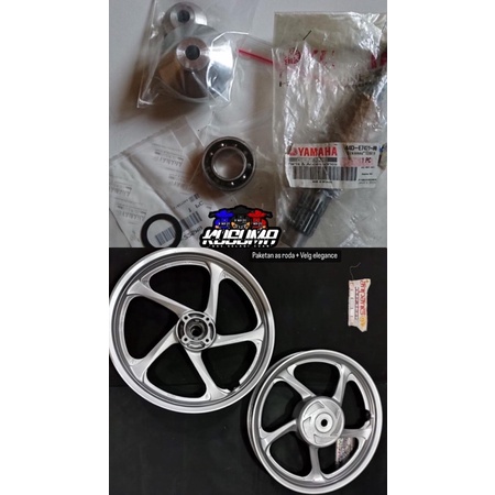 Velg nouvo elegance + as roda belakang nouvo pnp Velg elegance set