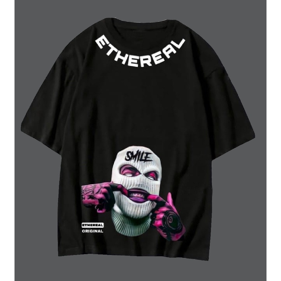 GSC - Baju KAOS OVERSIZE TRUTH VS LOVE / Kaos Oversize terbaru-ethereal hitam