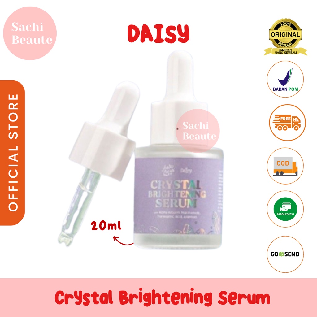 Daisy Organic Crystal Brightening Serum Menyamarkan Noda Hitam Pencerah Wajah