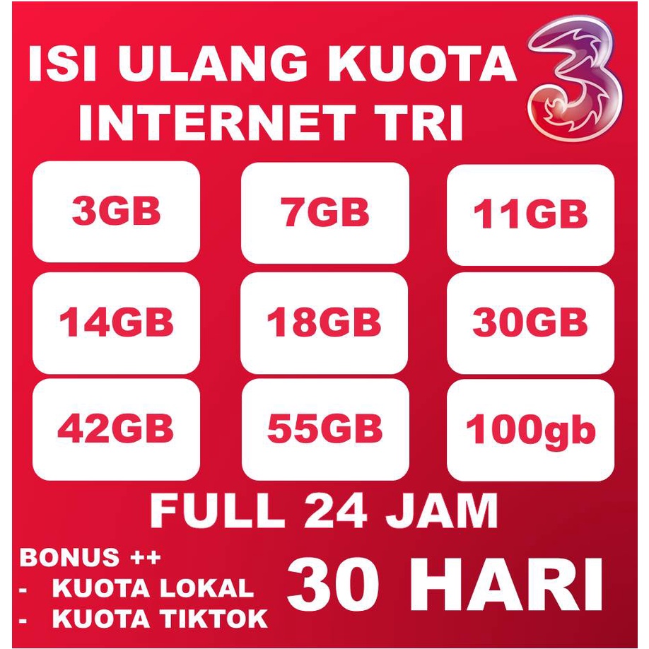 ISI ULANG KUOTA INTERNET TRI MURAH