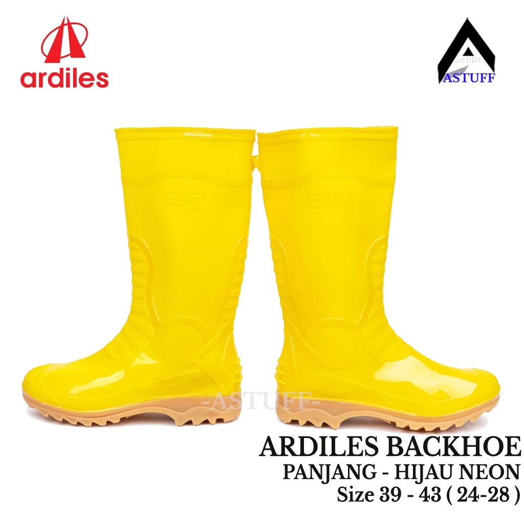 Sepatu Boot Tinggi ARDILES BACKHOE KUNING - Sepatu Motor Tangguh