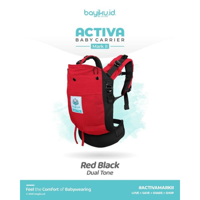 gendongan Activa bayiku.id Redblack