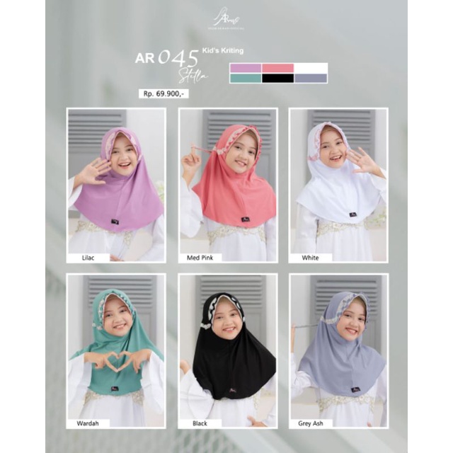 Arrafi 045 kids keriting | Ar 045 kids  | arrafi jilbab anak