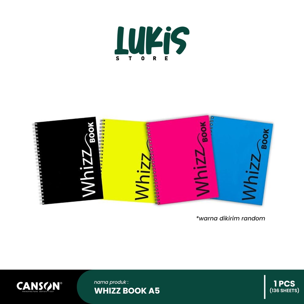 

Buku Gambar dan Catatan CANSON Whizz Book 80G | Ukuran A5 | 136 Sheets | 400047824