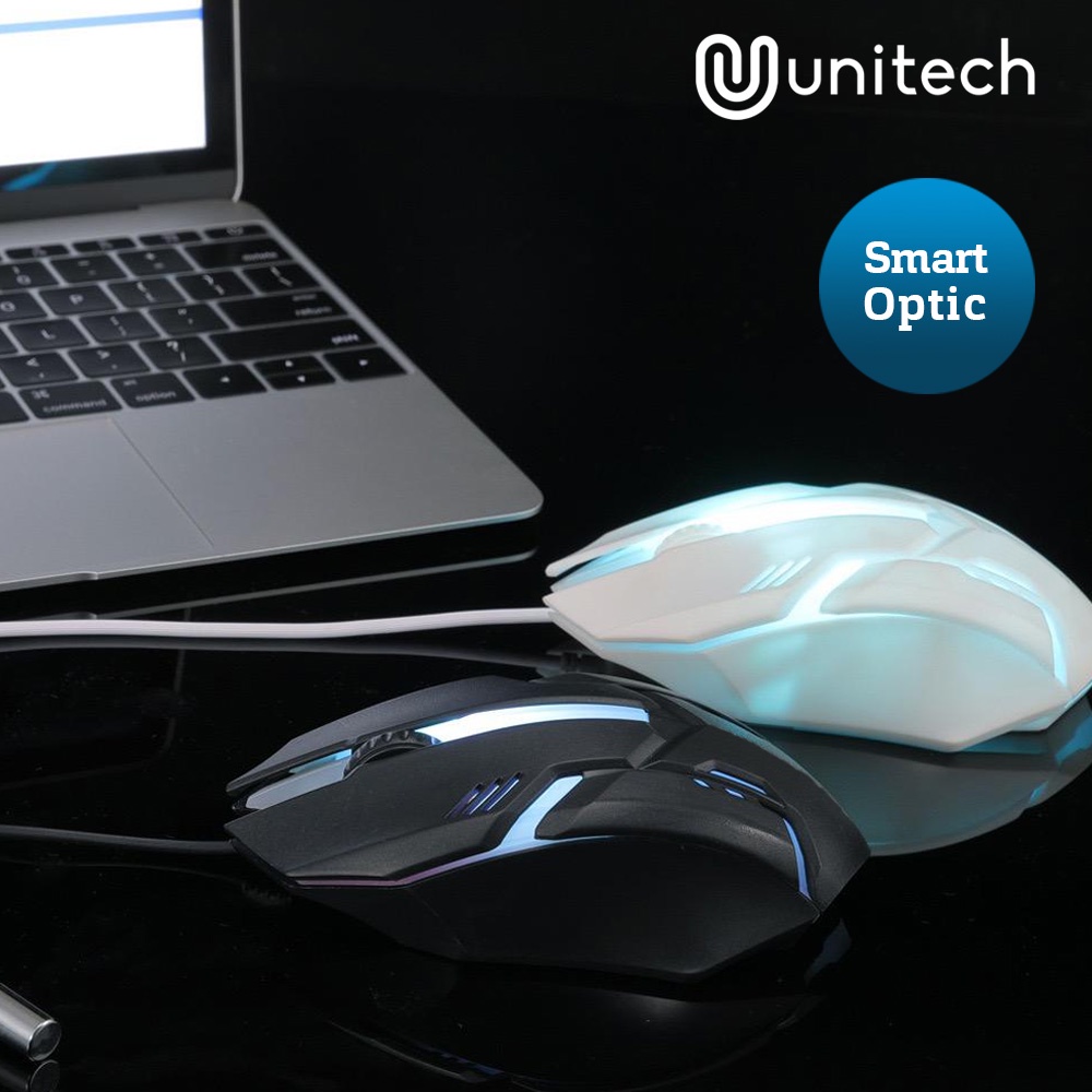 Mouse Gaming Kabel Unitech G1 LED Rainbow Color Backlight Untuk Komputer Laptop