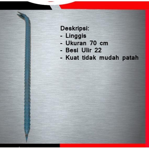 Linggis Besar 70 cm pencabut paku besi ulir 22