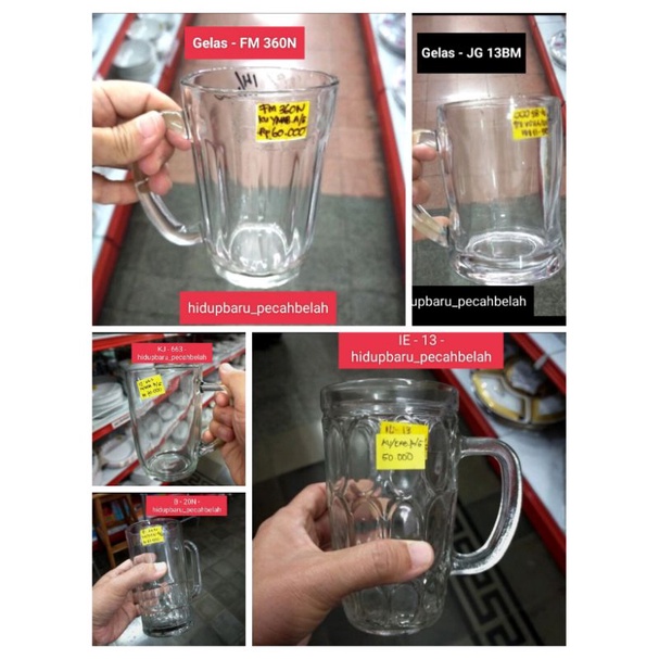 GELAS TEH / KOPI - GELAS KACA -GELAS GAGANG