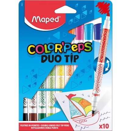 

Coloring Marker MAPED Felt Tips Duo FP 849010 Color Peps12pcs