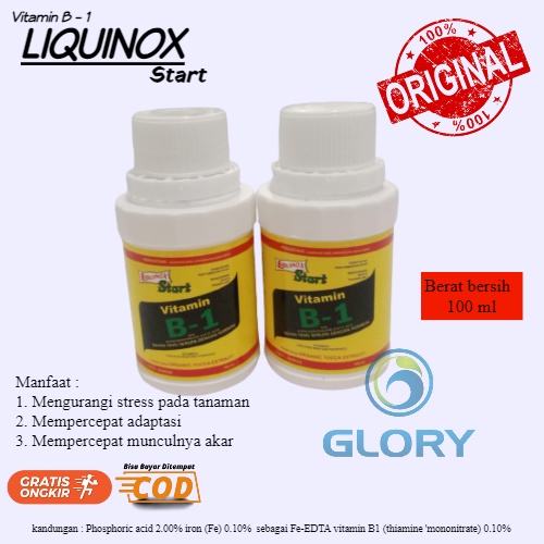 Pupuk Vitamin Liquinox Start B 1 Untuk Tumbuhan Atau Anti Stres Tanaman Thailand Aglonema Bunga Angr