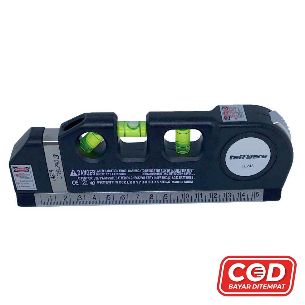 

Taffware LEVELPRO3 Penggaris Laser Horizontal 250CM + Waterpass ( Olineshop )