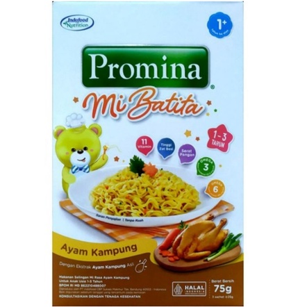 Promina mi batita Mie goreng rasa ayam kampung 75 gram 1-3 thn mie anak bayi mie goreng anak penambah berat badan