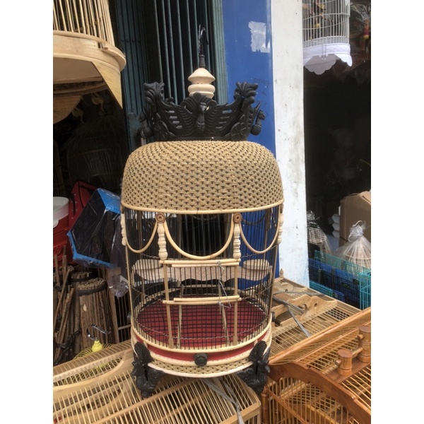 Sangkar Perkutut Rajut Mahkota plastik