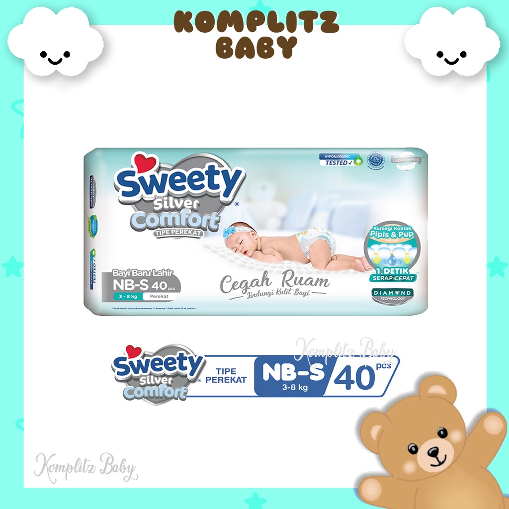 Sweety Silver Comfort NB-S40 Tipe Perekat