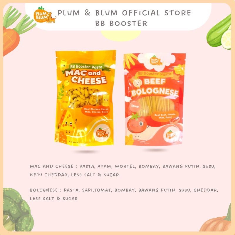 

Plum and Blum BB Booster Pasta Mac and Cheese / Beef Bolognese