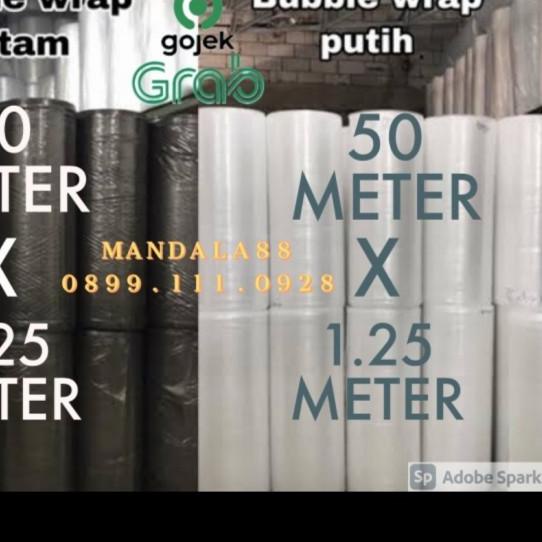 

Jual Rugi!! Habisin Stock! Bubble Wrap ROLL 1.25Mtr x 50Mtr - Hitam, Kualitas STD