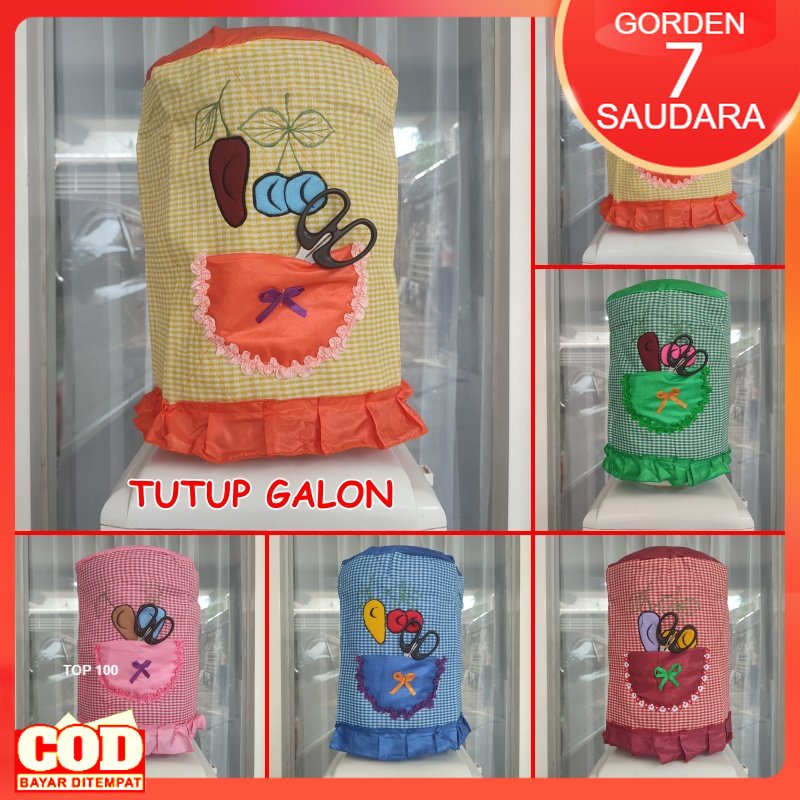 Sarung Galon Atas Cover Dispenser Tutup Galon Duduk / Bawah Lapis Spon Tebal (2in1) Motif Lucu Minimalis Mewah Murah COD