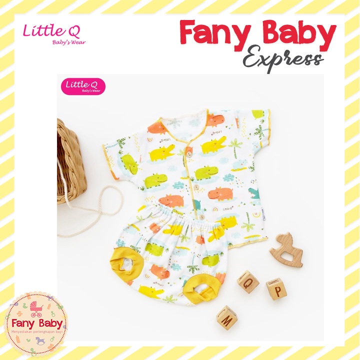 LITTLE QUEEN SETELAN BAJU PENDEK &amp; CELANA POP PRINT NB / 3 PCS