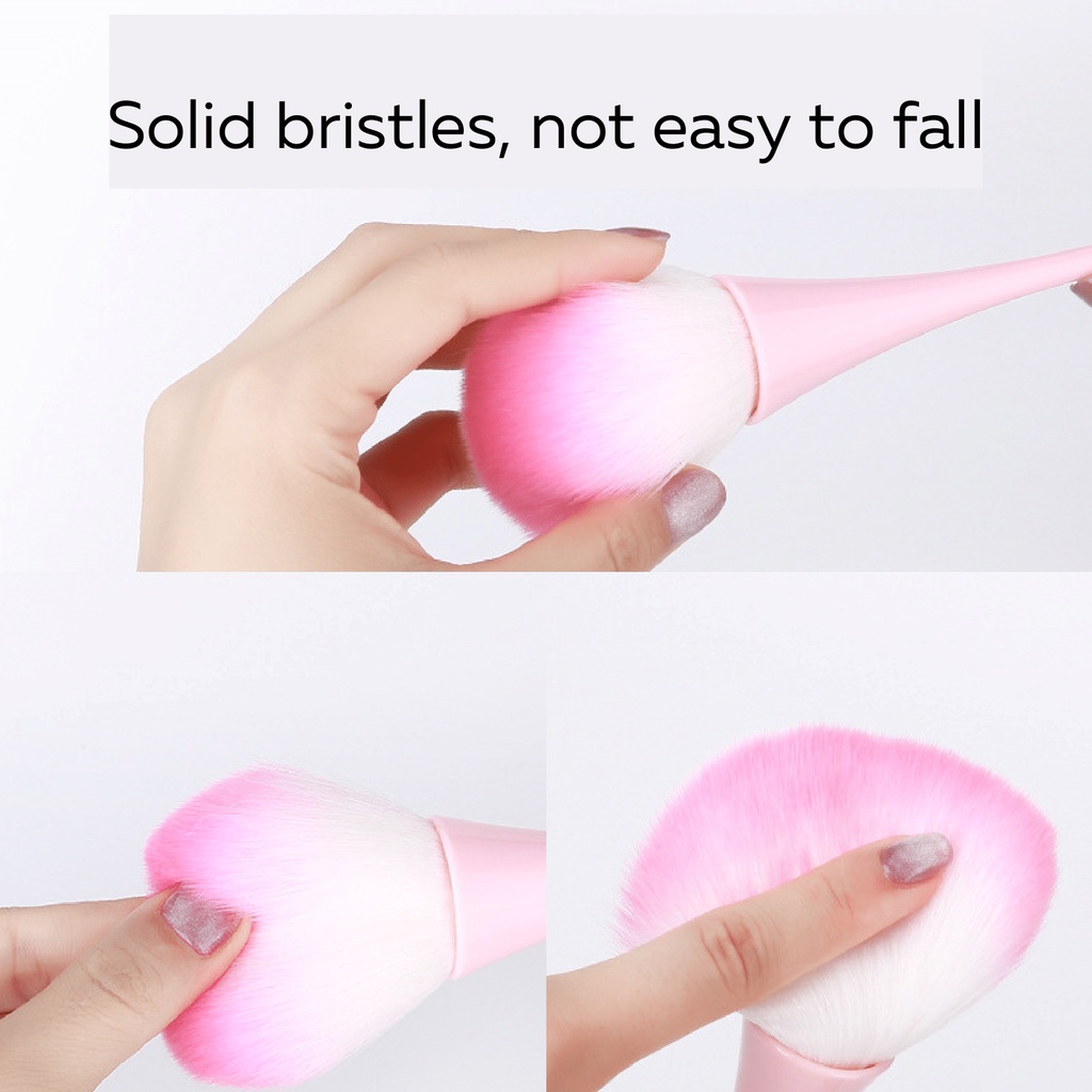 Nail Brush Manicure untuk membersihkan debu kutek UV setelah manicure Akrilik Make Up Tool Mini Travel Portable Blush