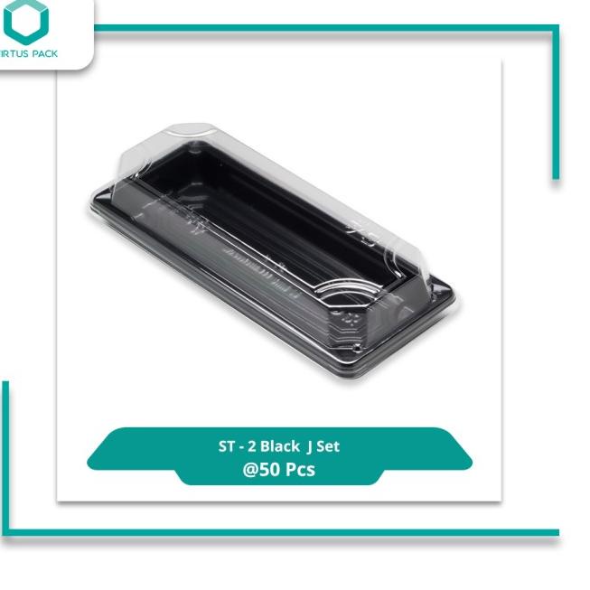 

Virtuspack / Mika Sushi / Sushi Tray / ST-2 Black J Set / 50 pcs