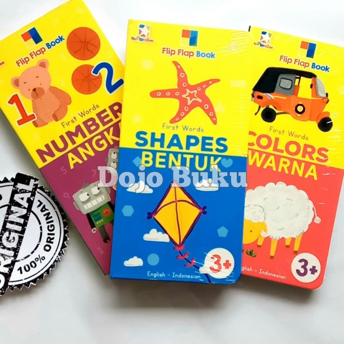 Flip Flap Book : Shapes - Bentuk (English - Indonesia) - Original