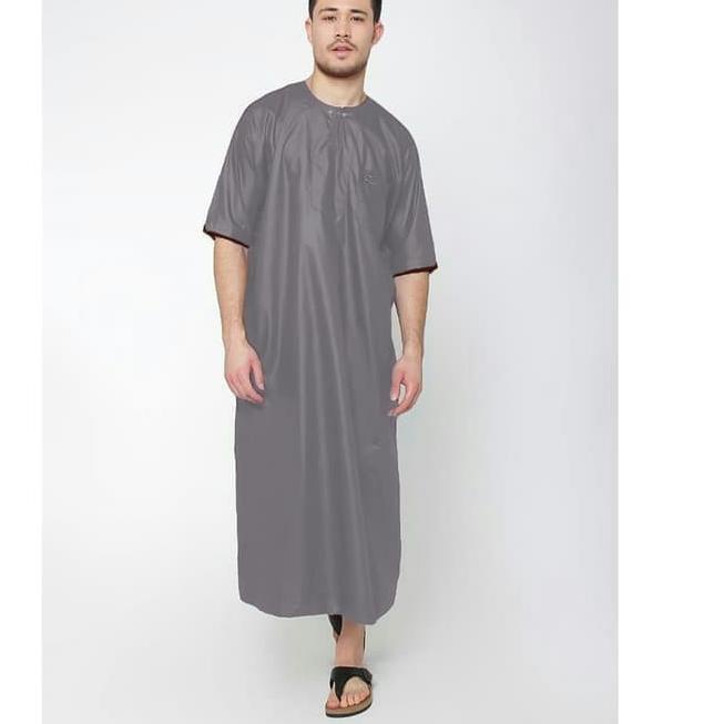 Jubah Arabi Al Isra Pria Muslim lengan pendek