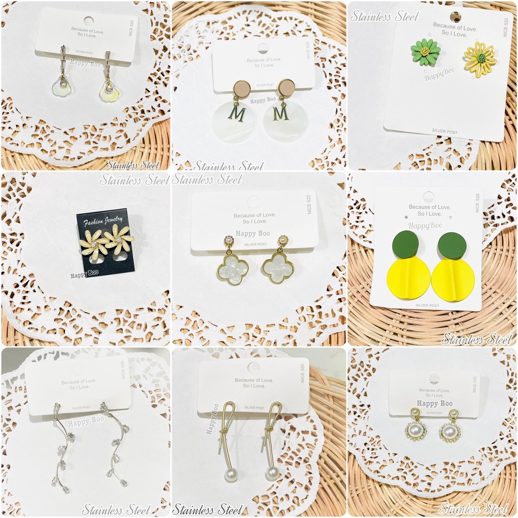 anting anting korea stainless steel fashion BLING