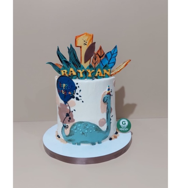 

DINO UK 15CM DOUBBLE CAKE / KUE ULANG TAHUN