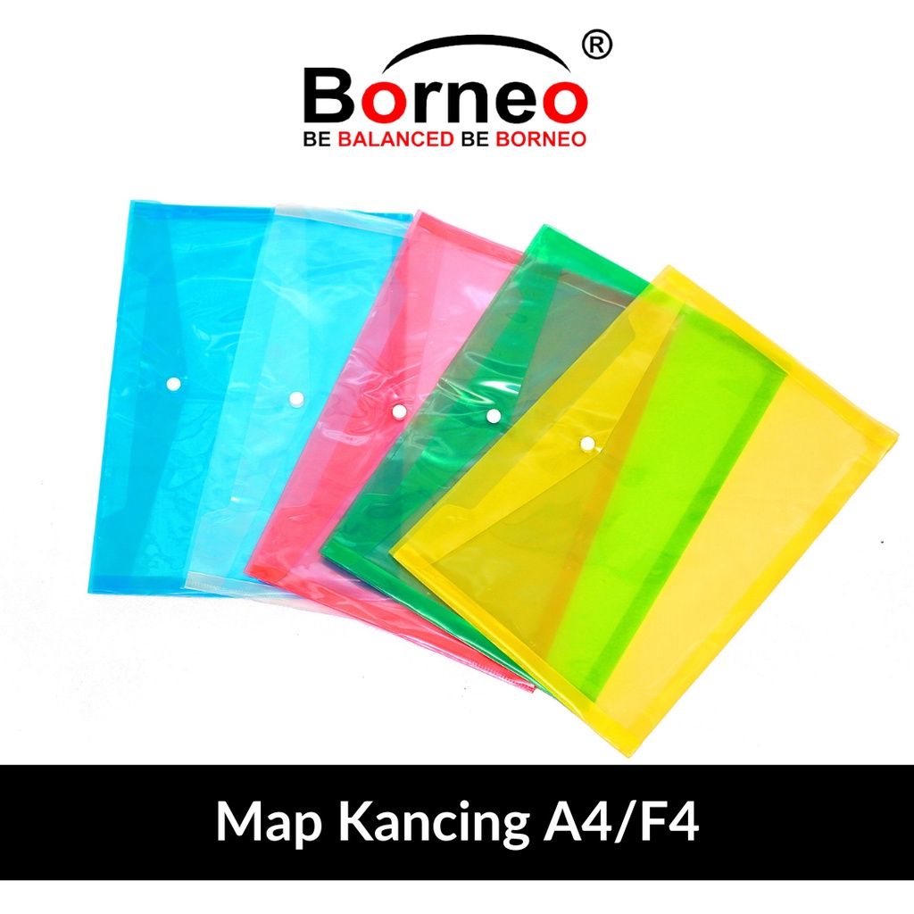 

12 Pcs - Map Kancing Borneo (merah, biru, kng, putih, hijau) - A4/F4