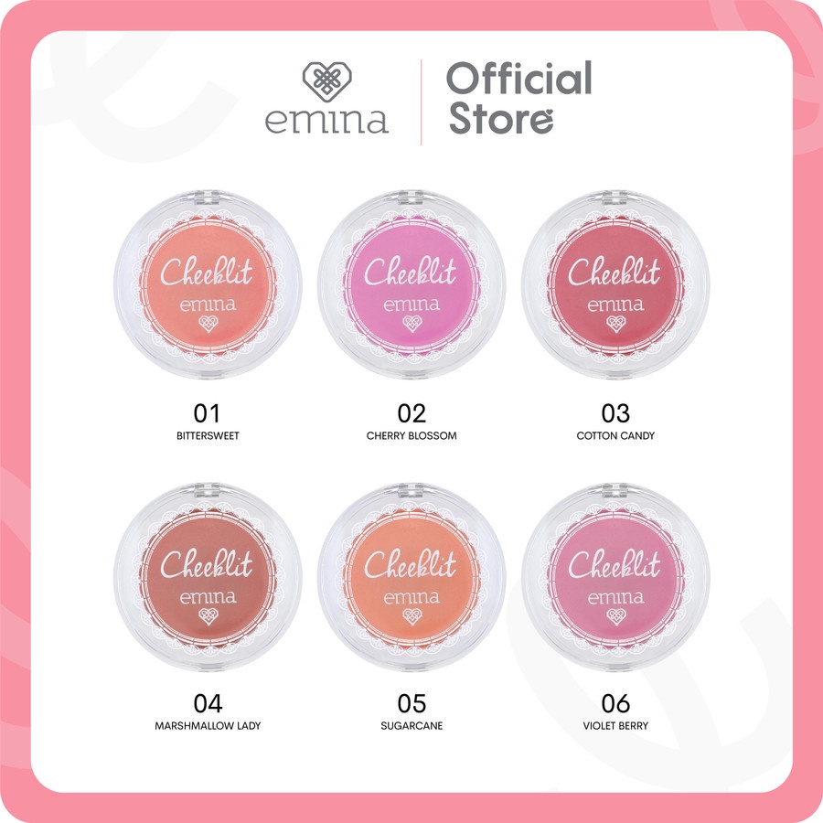 ✨ AKU MURAH ✨ Emina Cheek Lit Pressed Blush 3.5 g Blush On Padat SERIES