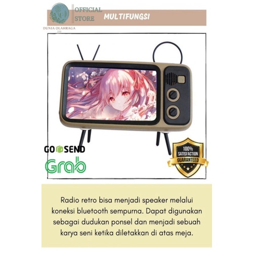 Unik retro tv bluetooth speaker phone holder  Ready Stock DO Berkualitas