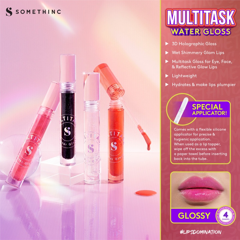 BPOM Somethinc x Sabrina Multitask Water Gloss Lip Gloss Lipglos Lipgloss Bening Transparan