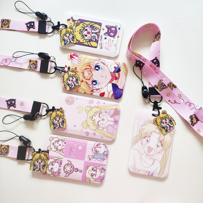 

Name Tag Id Card Holder Name Tag Lanyard / Kalung Kartu Cute Sailor Moon Lucu 2