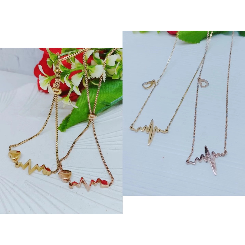 Set Titanium Perhiasan Kalung Dan Gelang Fashion Jewelry GN01