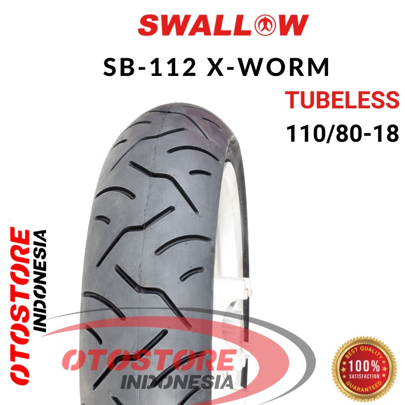 Ban Luar Motor Swallow SB-112 X-WORM 110/80-18 RING 18  Tubeless  ban motor BAN MOTOR SUPRA JUPITER 