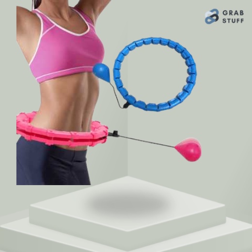 Hula Hoop Dewasa Alat Fitness Yoga Cincin Pelangsing Tubuh Adjustable / Smart Hula Hoop Alat Olahraga Pengecil Perut Buncit Pelangsing Perut Pria Wanita / Alat Fitness Rumah Pengecil Perut / Hula Hoop Alat Bakar Lemak Perut Fitness Perlengkapan Gym Yoga