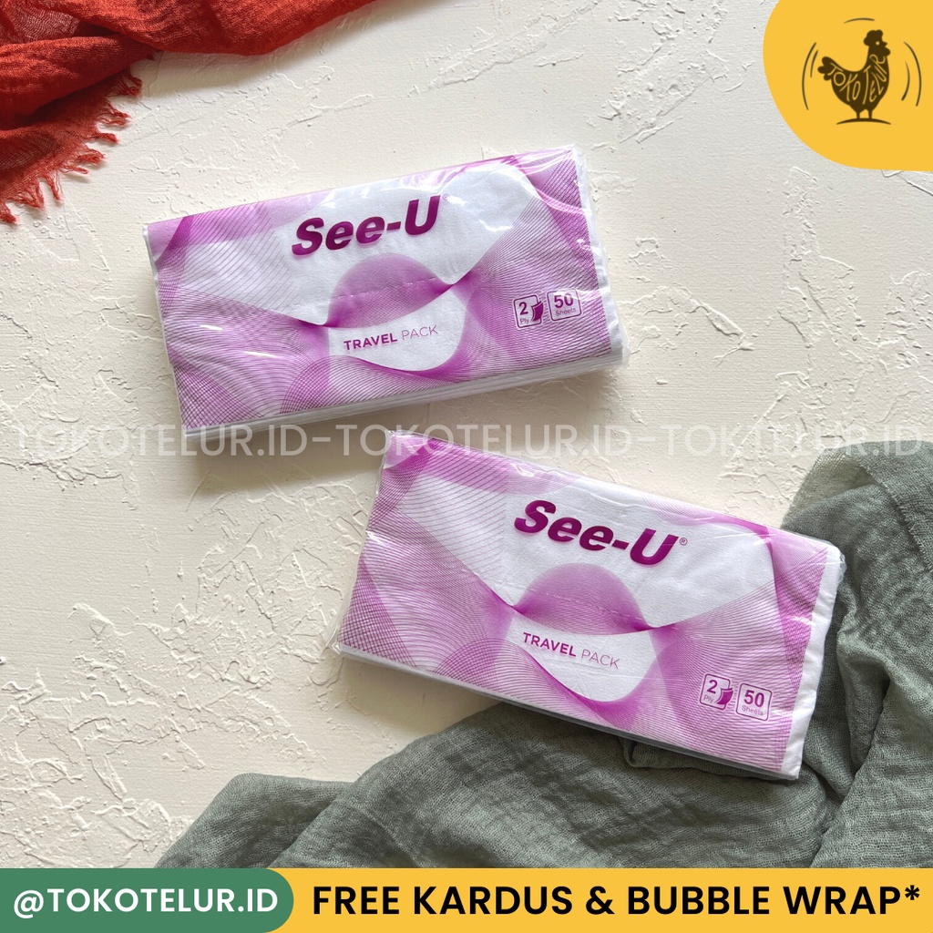 SEE-U - Tissue Travel Pack 50s lembar 2ply Tisu Travel