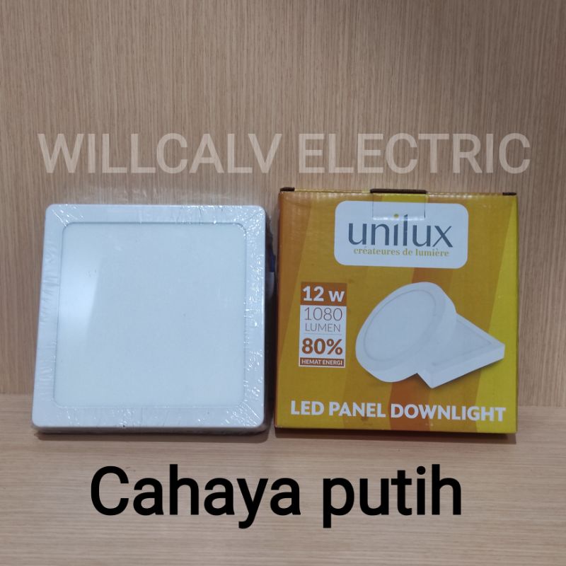 LAMPU PANEL OB TEMPEL 12W KOTAK BULAT / LAMPU PANEL 12W OB TEMPEL KOTAK BULAT UNILUX