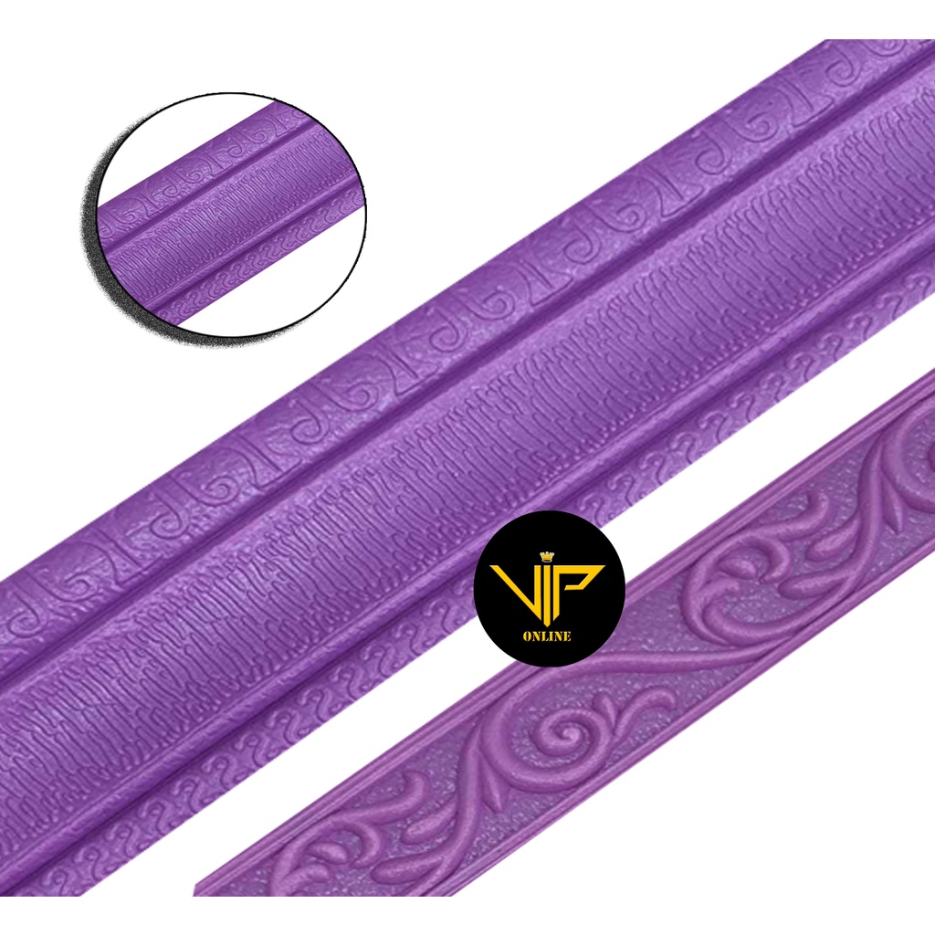 VIP Wallpaper List Ungu Foam 3D Wallborder Foam 3D Stiker Dinding